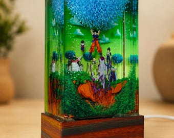 Spirit Bomb Showdown Resin Lamp