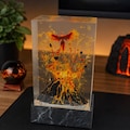 Phoenix Birth Resin Glass Sculpture With Light