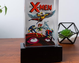 X Man Comic Art 3D Resin Lamp Multilayer Epoxy Light