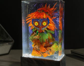 Majora Mask Resin Lamp | Fantasy Mask Art Light For Retro Gamers