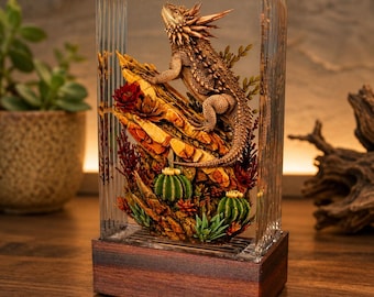 Sun-Basked Dragon Resin Sculpture Lamp