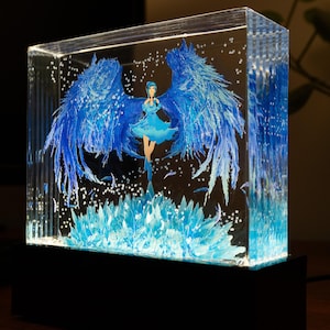 Ice Sorceress Angel Resin Lamp
