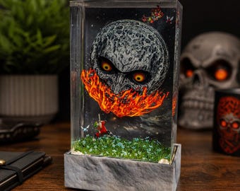 Majora Moonfall Resin Lamp Gift for Retro Fantasy Adventure Gamer