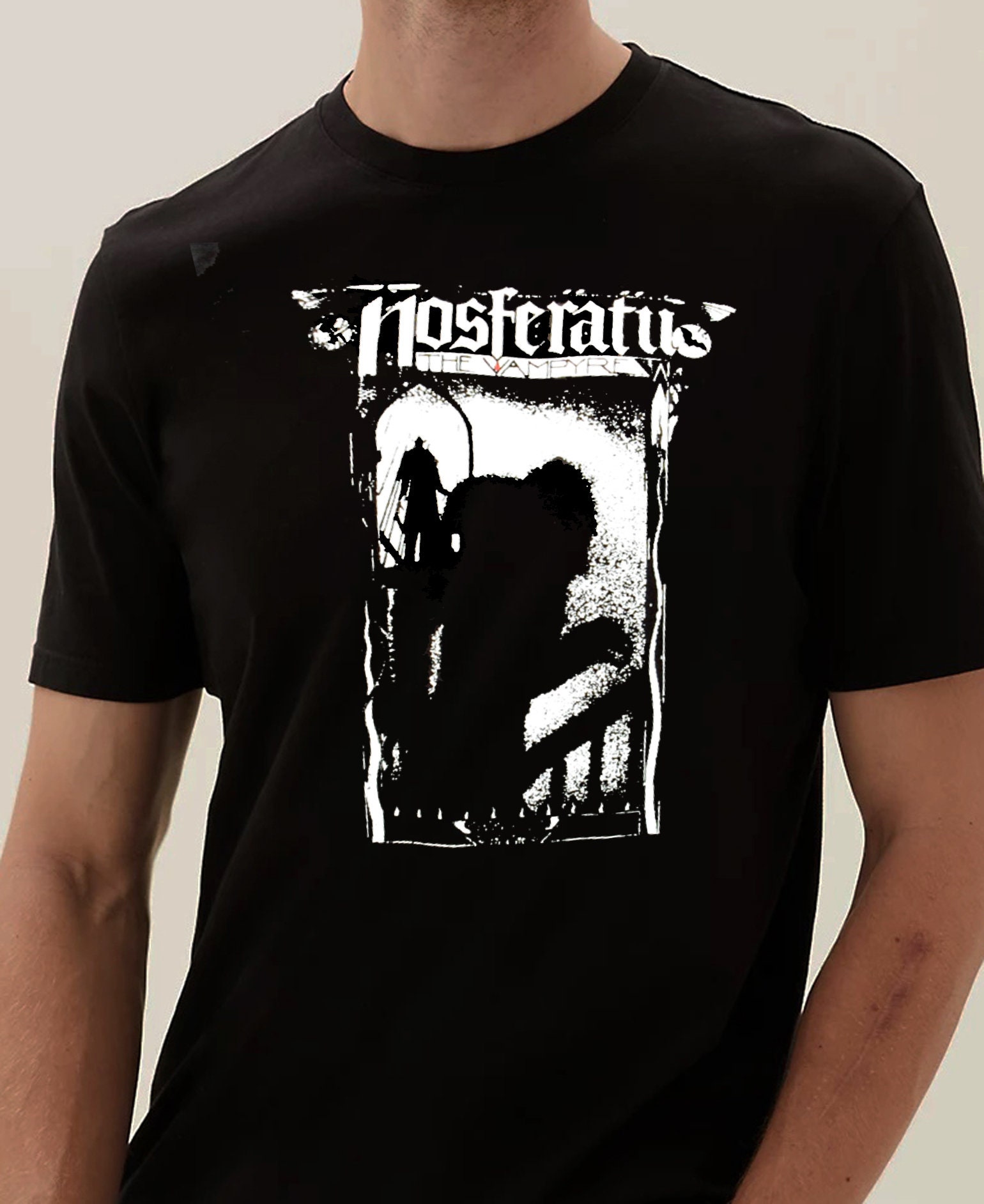 T-shirt Nosferatu Vampire Gothique Noir - Tailles S à XXXL