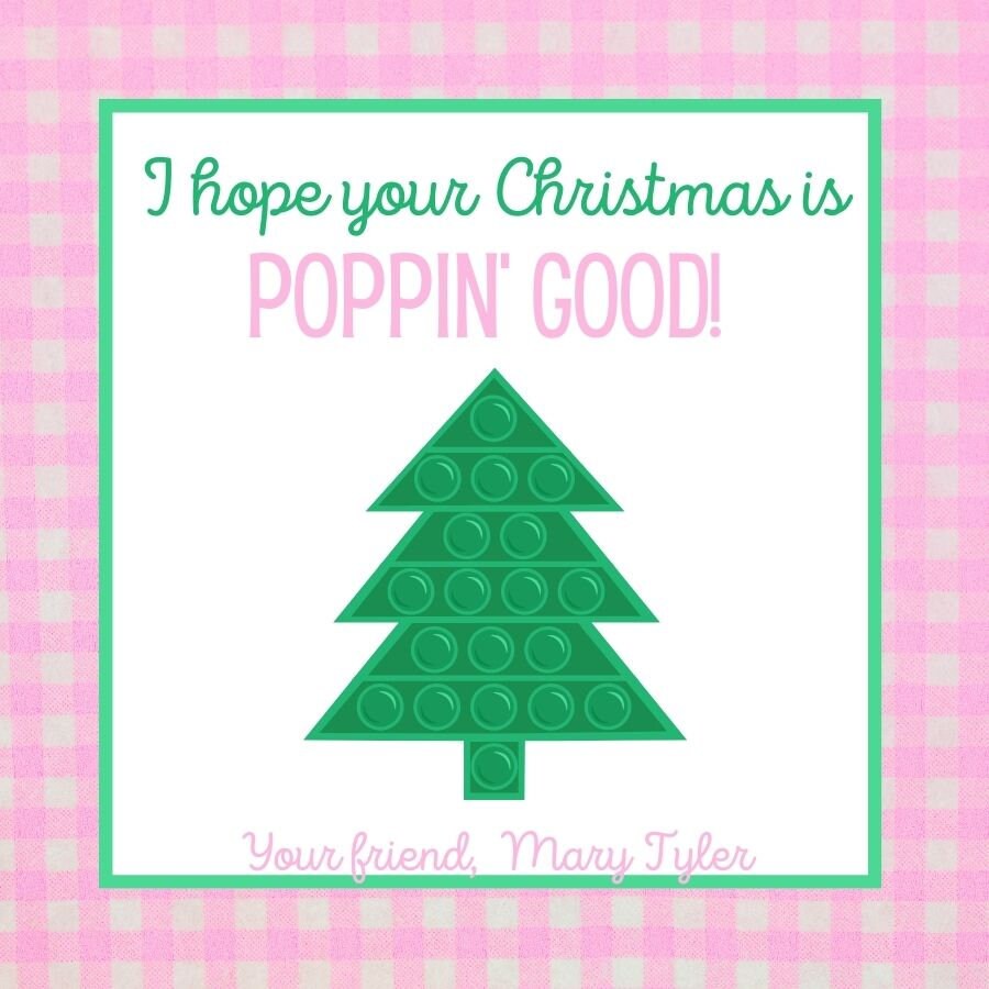 Printable Christmas Gift Tags Personalized Name Tags Popit Etsy