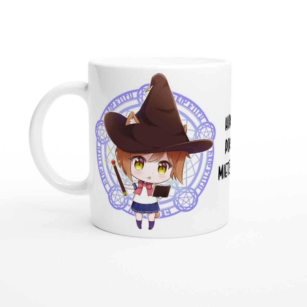 Chibi Catgirl Schoolcat-Chan anime mug, for otakus, children, adults and anime fans