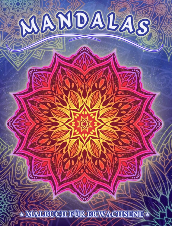 Mandala Malbuch für Erwachsene mit 50 Motiven, A4, Ausmalen, Malen, Softcover