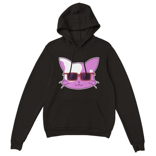 Herzkatze Unisex Hoodie - Kapuzenpullover mit Comicfigur