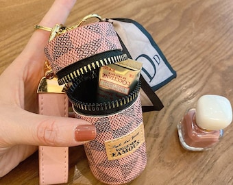 Luxury Lipstick Keychain: Mini Coin Purse Charm Bag