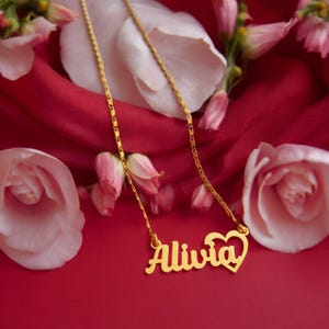 Carrie Font Name Necklace • Personalized Carrie Style Nameplate • Customized Name Jewelry • 18K Gold Plated Cursive Carrie Name Necklace