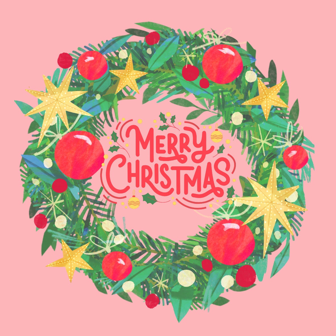 Colorful Christmas Printable Sticker Collection - Etsy