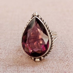 Amethyst Ring, 925 Silver Ring, Handmade Ring, Designer Ring, Natural Amethyst, Beautiful Ring, Gemstone Ring, Amethyst Jewelry, Gift Her