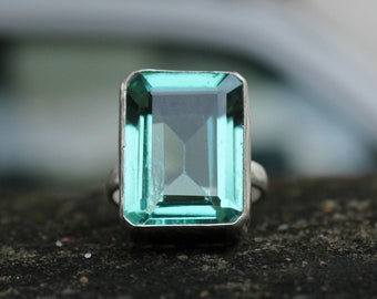 Aquamarine Ring, 925 Silver Ring, Ring For Women,Aquamarine Jewelry, Beautiful Ring, Handmade Ring, Quartz Ring, Gemstone Ring, Gift