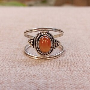 Carnelian Ring, Gemstone Ring, 925 Silver Ring, Beautiful Ring, Women Ring, Boho Ring, Handmade Ring, Statement Ring, Designer Ring,Gift Her