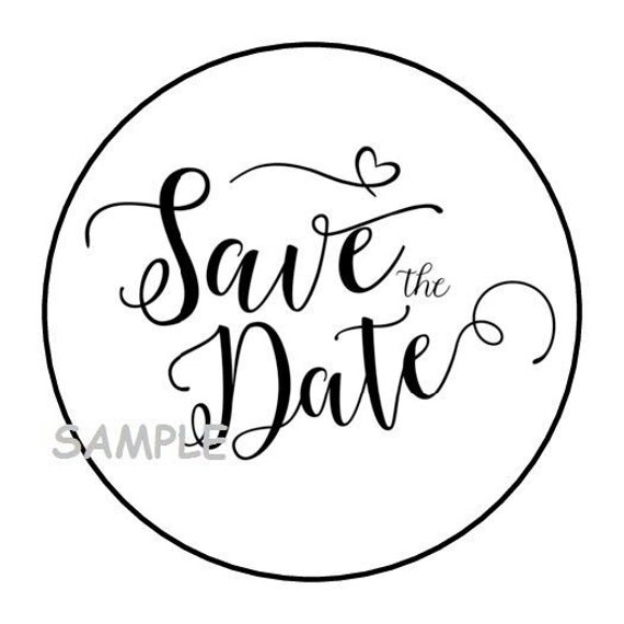 30 Engagement Save the Date Labels Scrapbook Stickers 1.5 Round Envelope  Seals