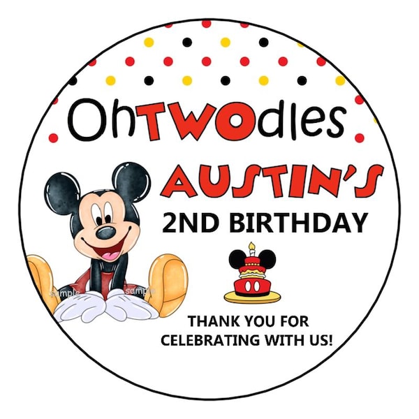 Mickey Mouse Thank You Cards - Etsy