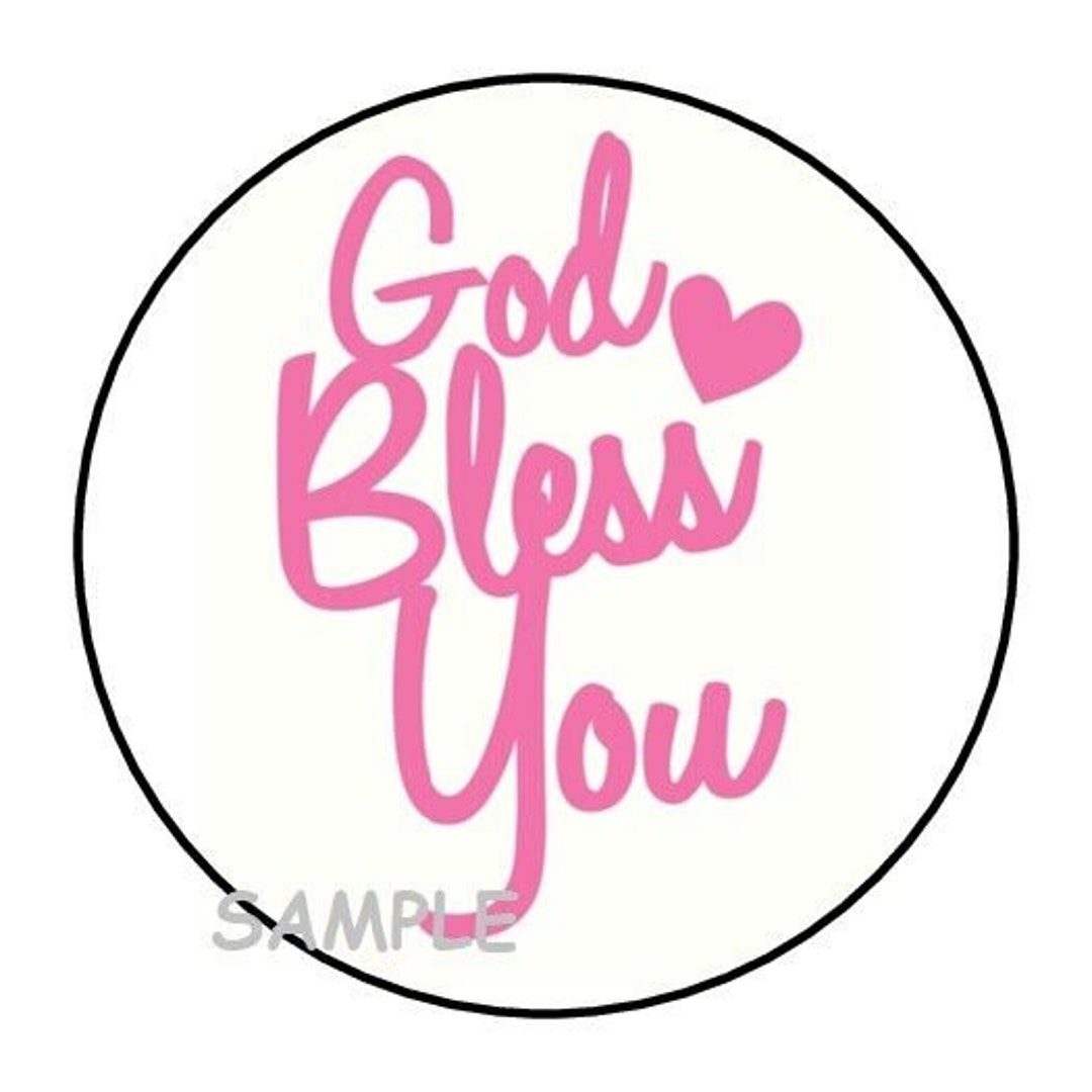 30 God Bless You Envelope Seals Labels Stickers 1.5