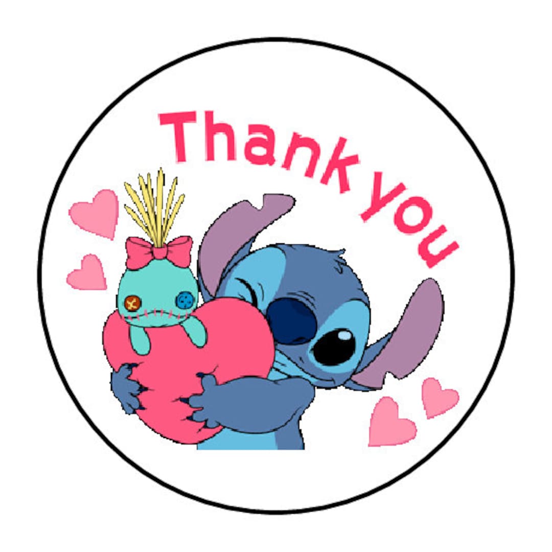 30 Stitch Thank You Stickers, Envelope Seals, Labels, Scrump, Custom Made 