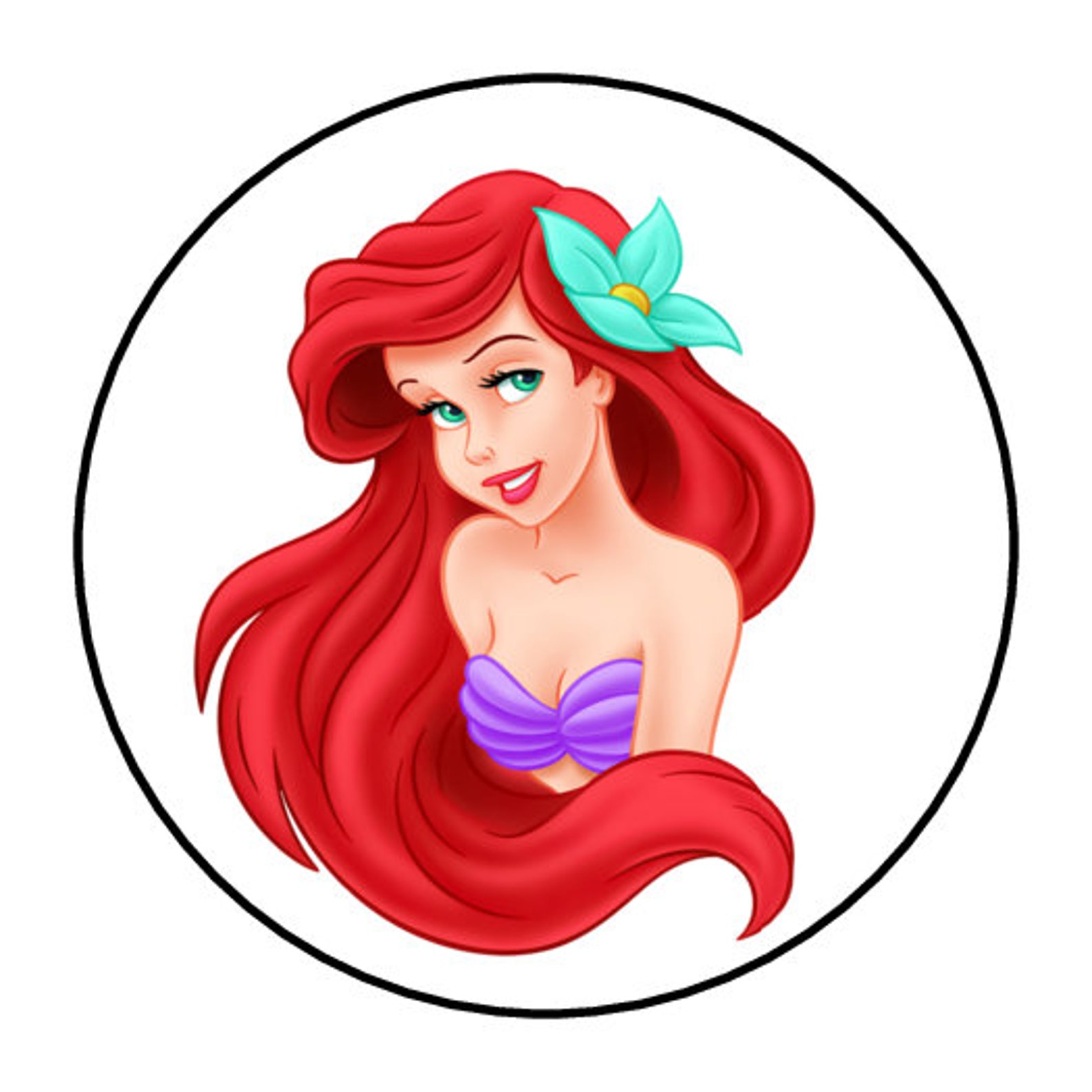 30 Ariel Stickers, Envelope Seals, Labels, Little Mermaid, Custom Made ...
