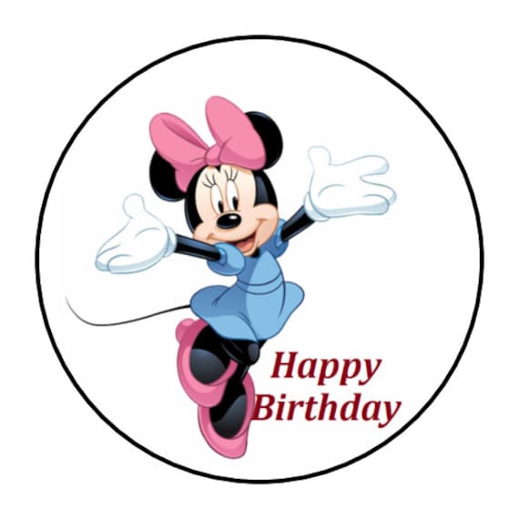 30 MICKEY MOUSE FIRST 1ST BIRTHDAY STICKERS ENVELOPE SEALS LABELS 1.5  CUSTOM