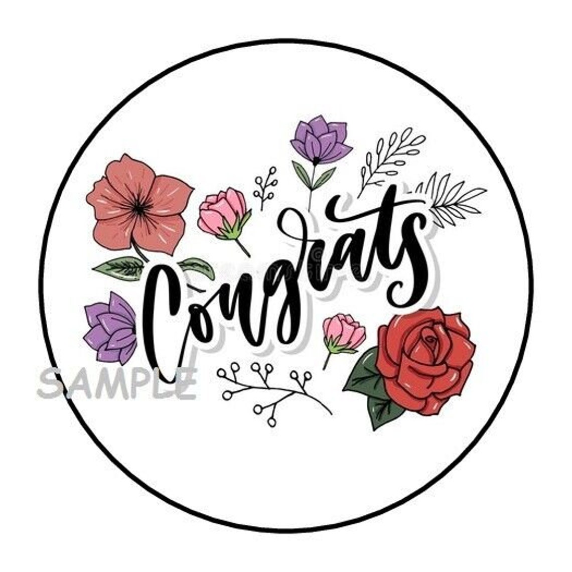 Congradulation Sticker 30 Congratulations Envelope Seals Labels Stickers 1.5