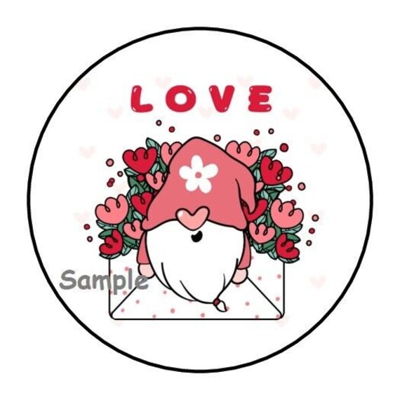 30 HAPPY VALENTINES DAY ENVELOPE SEALS LABELS STICKERS 1.5 ROUND