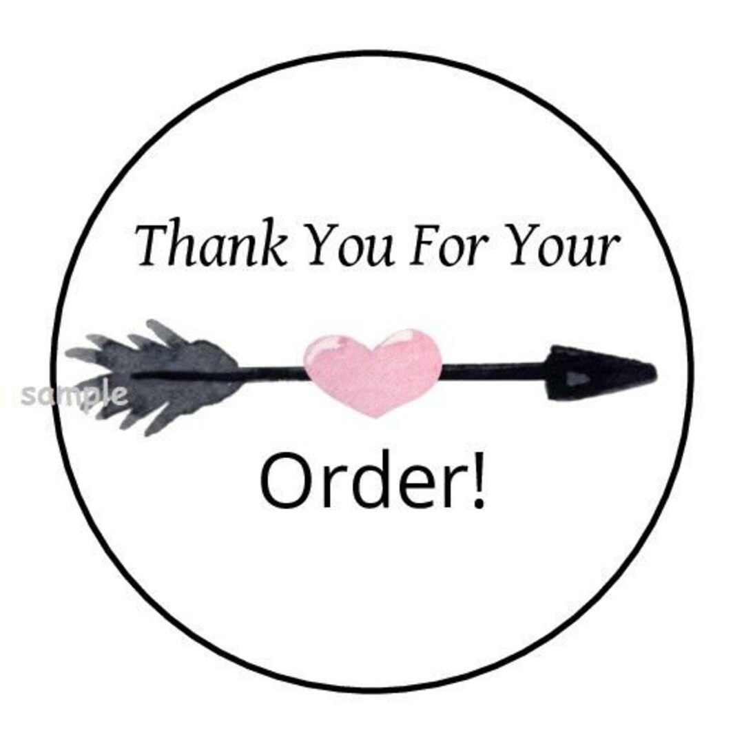 30 Thank You for Your Order Envelope Seals Labels Stickers 1.5" Round ...