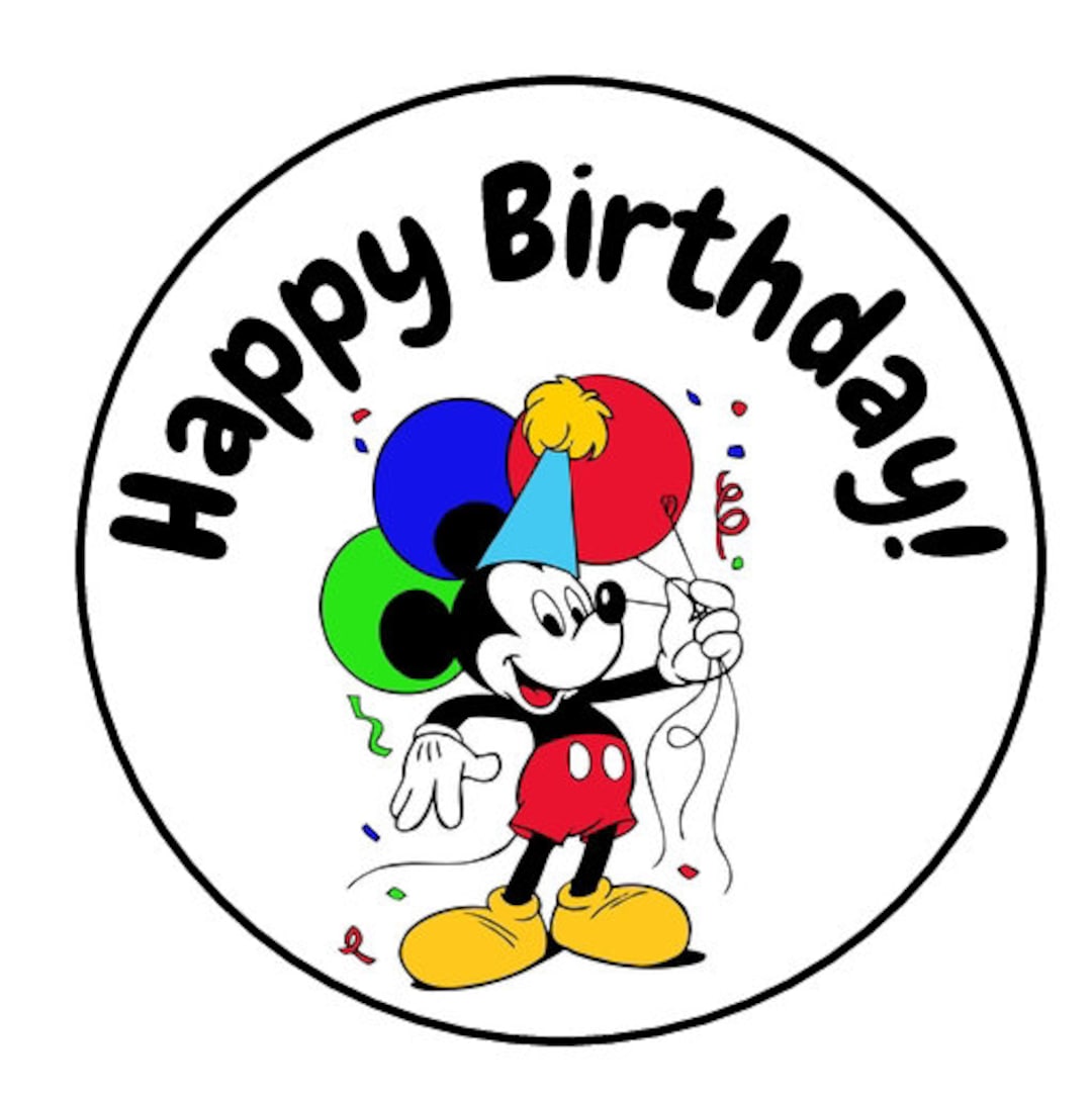 30 happy birthday stickers envelope seals labels tags favors