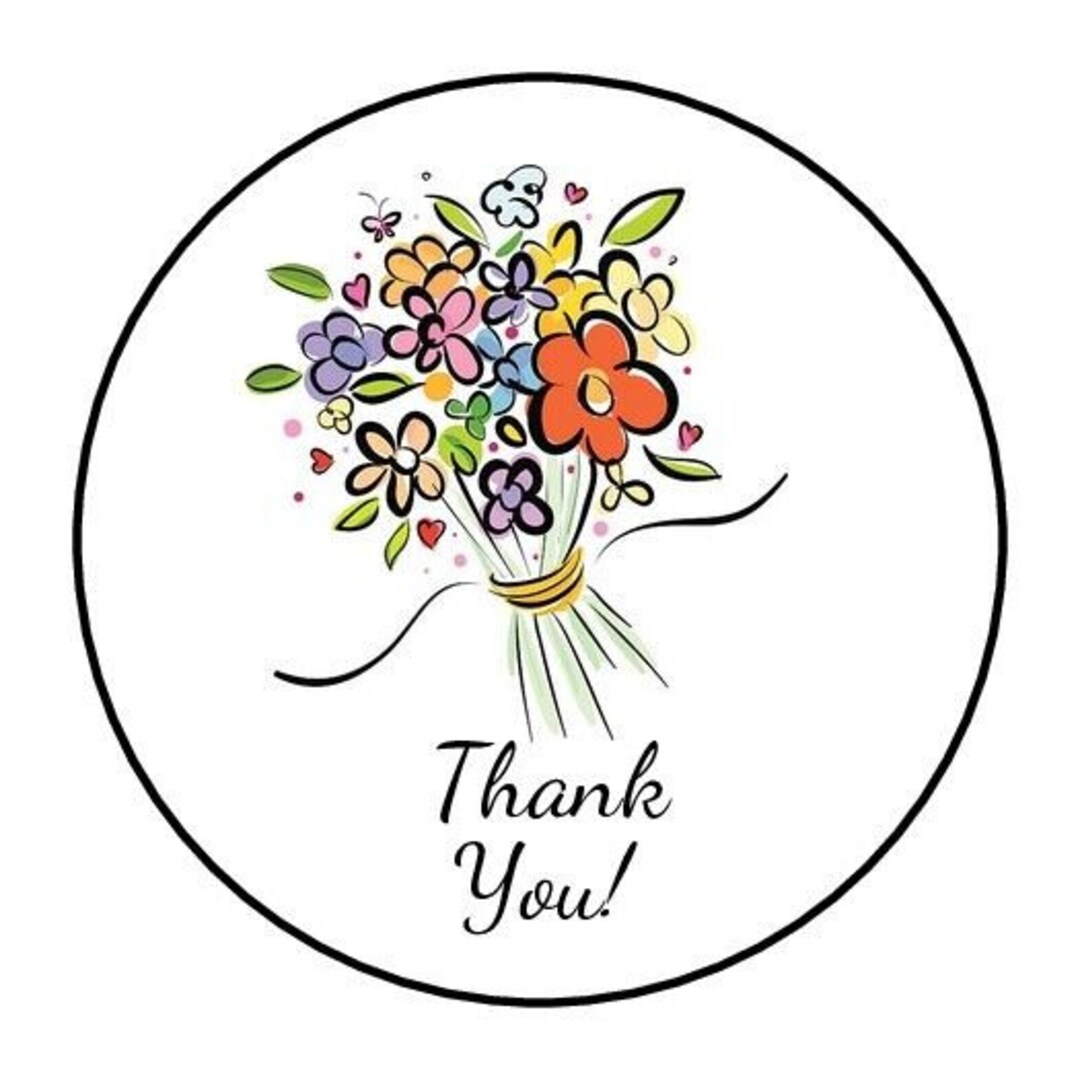 30 Thank You Envelope Seals – 1.5" Round Fall Autumn Stickers, PartyMommy