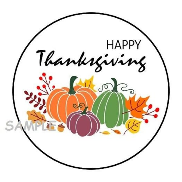Happy Thanksgiving Sticker - Etsy