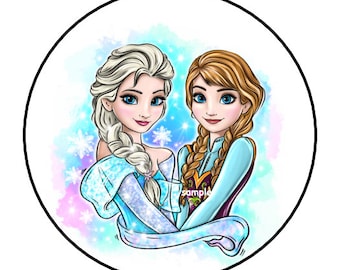 30 Princess Stickers, Favors, Labels, Tags, Stamps, 1.5", Round, Custom Made