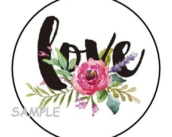 thumbnail image 2 of 30 Scatter Kindness Stickers - Round Envelope Seals & Labels - Floral Theme 2 of 5