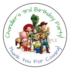 12 personalized toy story birthday party stickers favors labels tags 2.5" custom