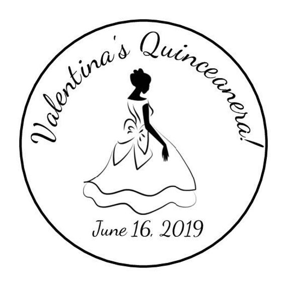 Personalized Quinceañera Name & Date Seals/Stickers/Labels - Party Favors & Decorations