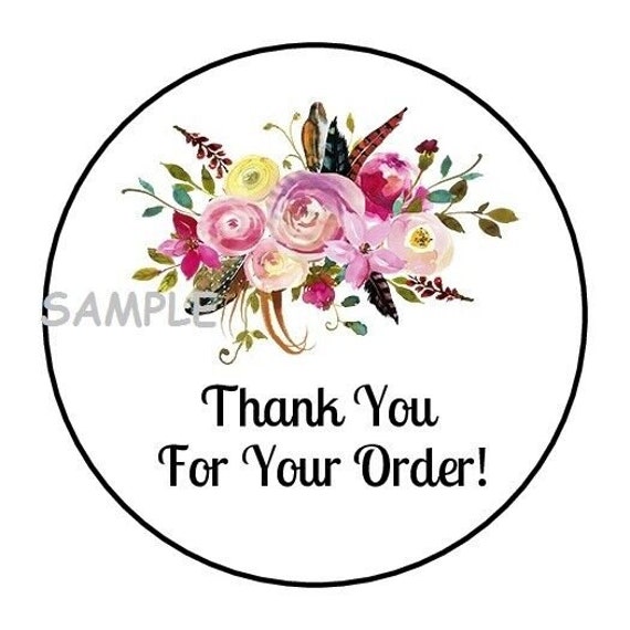 30 Gracias Por Su Pedido Boho Sobre Sellos Etiquetas Pegatinas 1.5" Redondo - España