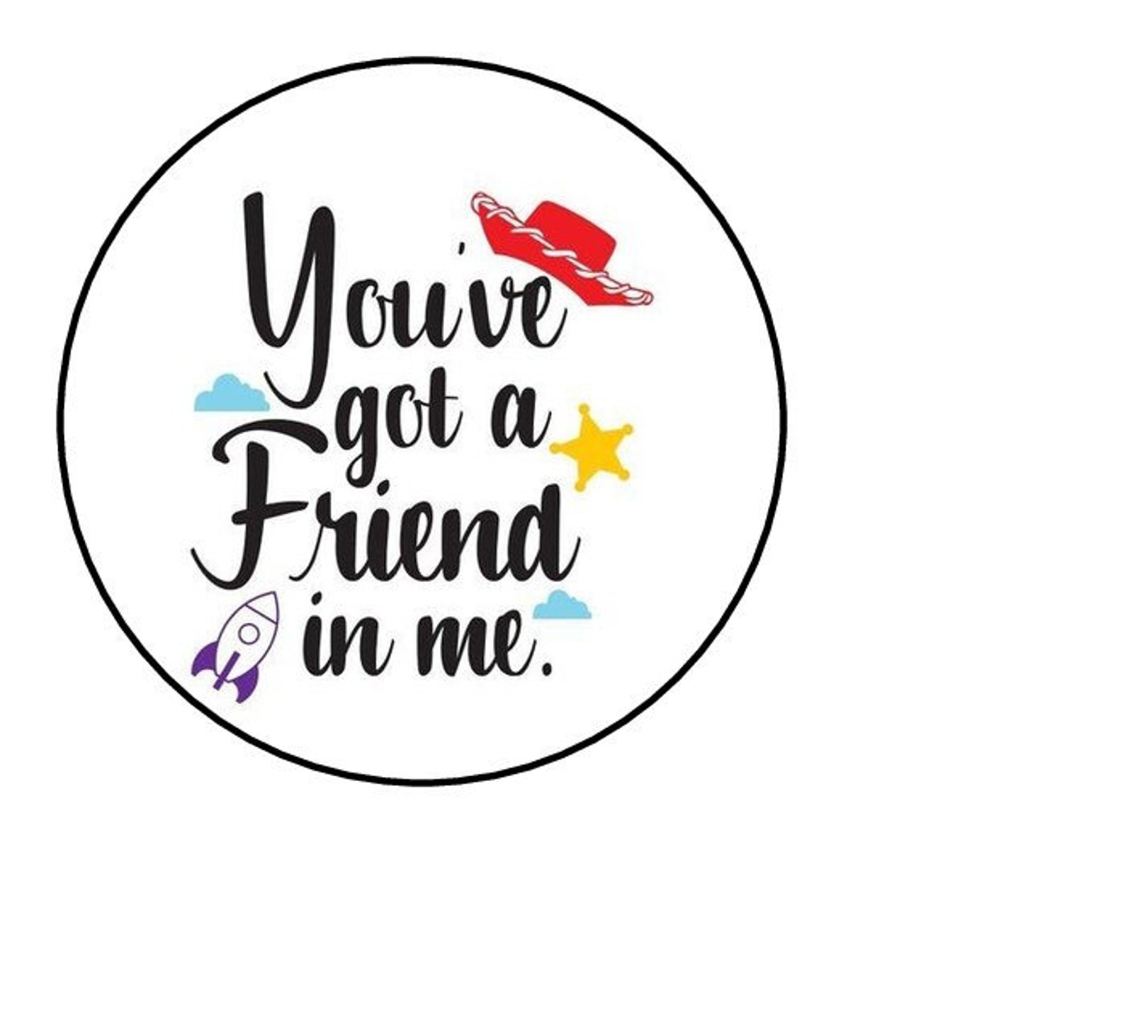 Friend Me Sticker 30 Custom Stickers, Envelope Seals, Labels, You've Got a Friend in Me ...