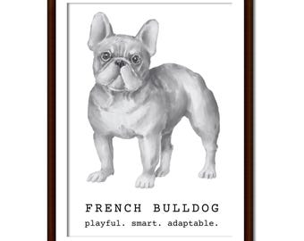 Französische Bulldogge 5x7 druckbare digitale Datei