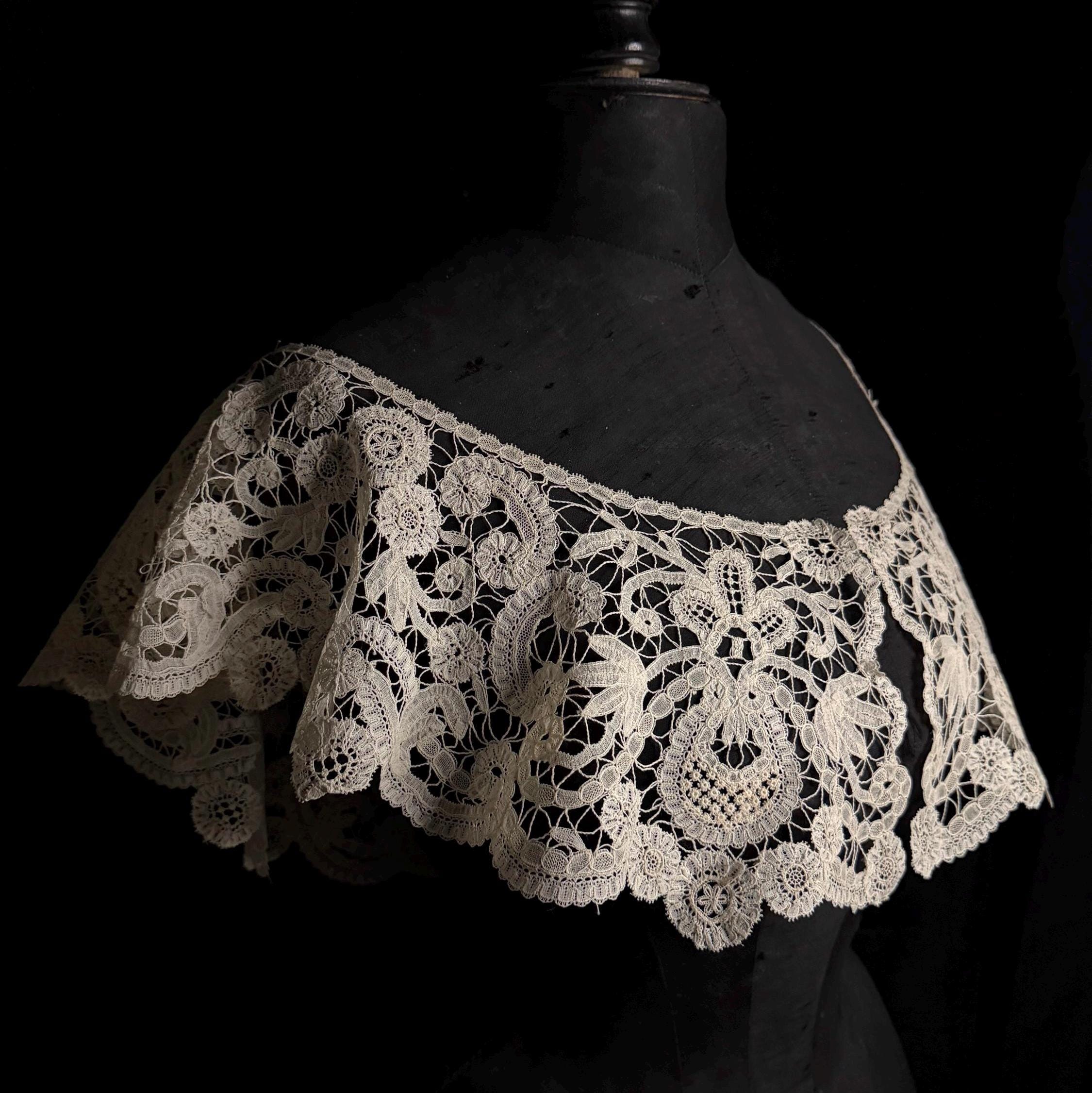 chinese dress ladies Mirielle Very Fine Antique Hand Made Venetian Lace Dress – Jill Garber  Couture main image 1