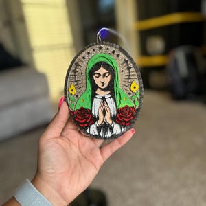 Virgin Mary Car Freshie – Religious Air Freshener – Catholic Car Decor or Faith Gift