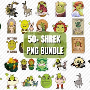 Ultimatives Shrek PNG Bundle - 50 hochwertige digitale Bilder zum sofortigen Download