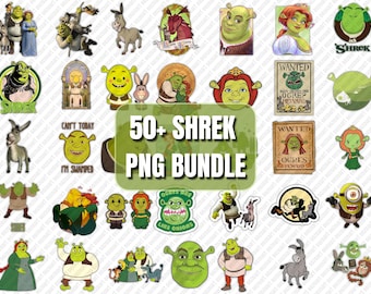 Shrek PNG Clipart Bundle - 50 High-Quality Designs (Digital Download)