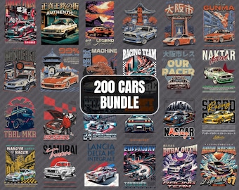 200 Sports Car Streetwear PNG Bundle | Urban Graphics (Digital Download)