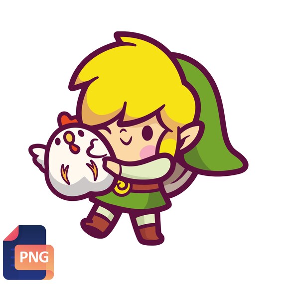 Legend of Zelda Link PNG for Sublimation Tshirt Design 