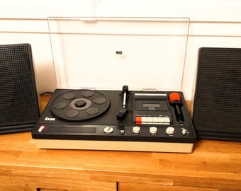 Tourne-disque lecteur cassette vintage