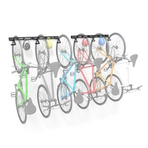 Wall Mounted Masonry Walls Bike Rack for 6 Bikes