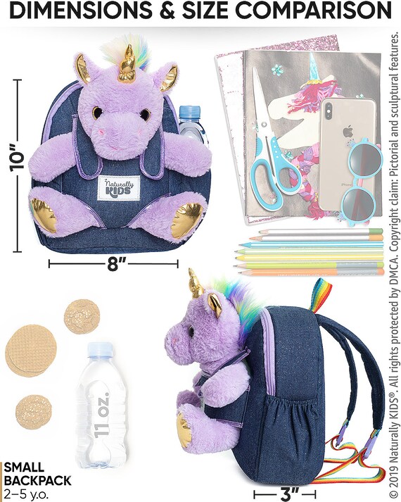 Toddler Backpack Unicorn Backpack PURPLE Unicorn Plush Toy SMALL Unicorn Birthday Party Kids Backpack Free Shipping to Canada Etsy