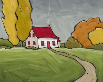 Original artwork / Original painting / Autumn landscape / Landscape painting / Fall landscape artwork / Canadian landscape