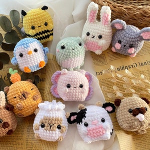 Plushies Amigurumi Animal Keychain, Crochet Plushies, Amigurumi Stuffed Doll And Animal, Plushie Cute Toys, Amigurumi Cute Mini Animal Set