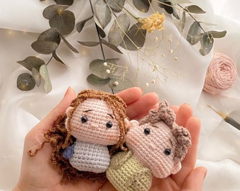 Personalized Crochet Couples Dolls Gifts, Handmade Amigurumi Anniversary Couples Gift