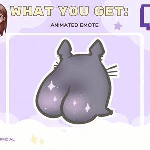 Twitch Animated Emote / Cute Totoro Animated Emotes Booty dance, Twerk, ass / Dance Emote / Cute Kawaii Sub Emoji, Discord/ Badge